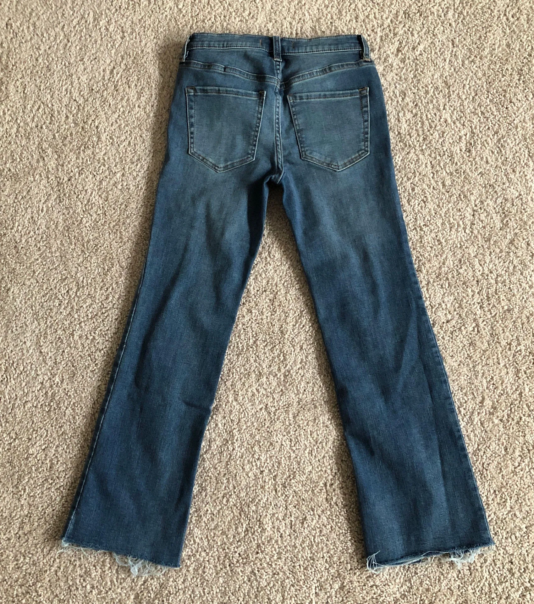 Sierra Crop Raw Hem Button Fly Jeans - Image 2