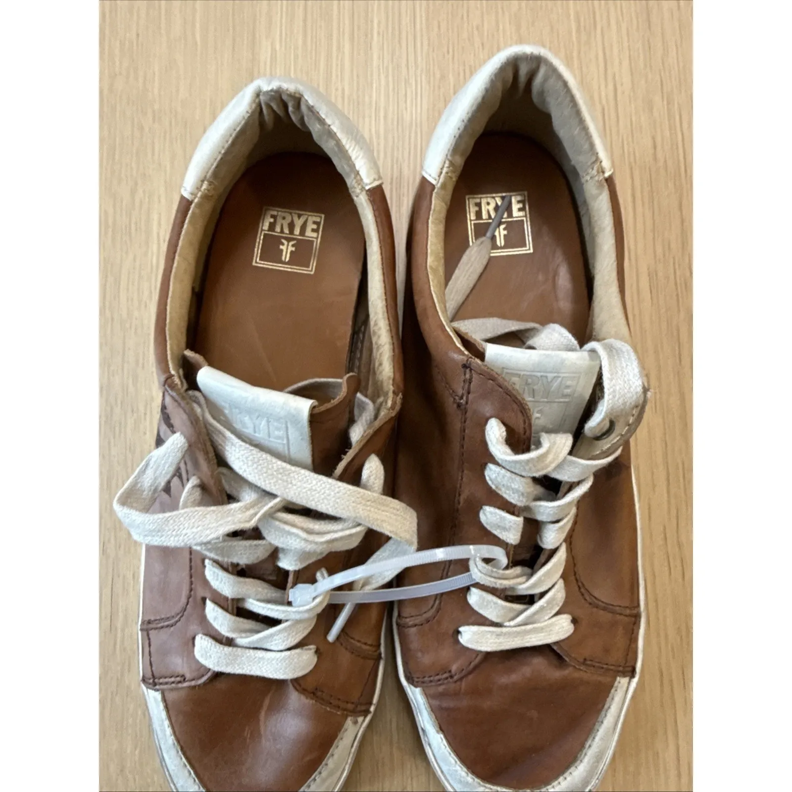 FRYE Brown Leather Sneaker Womens Size 8M - Image 2