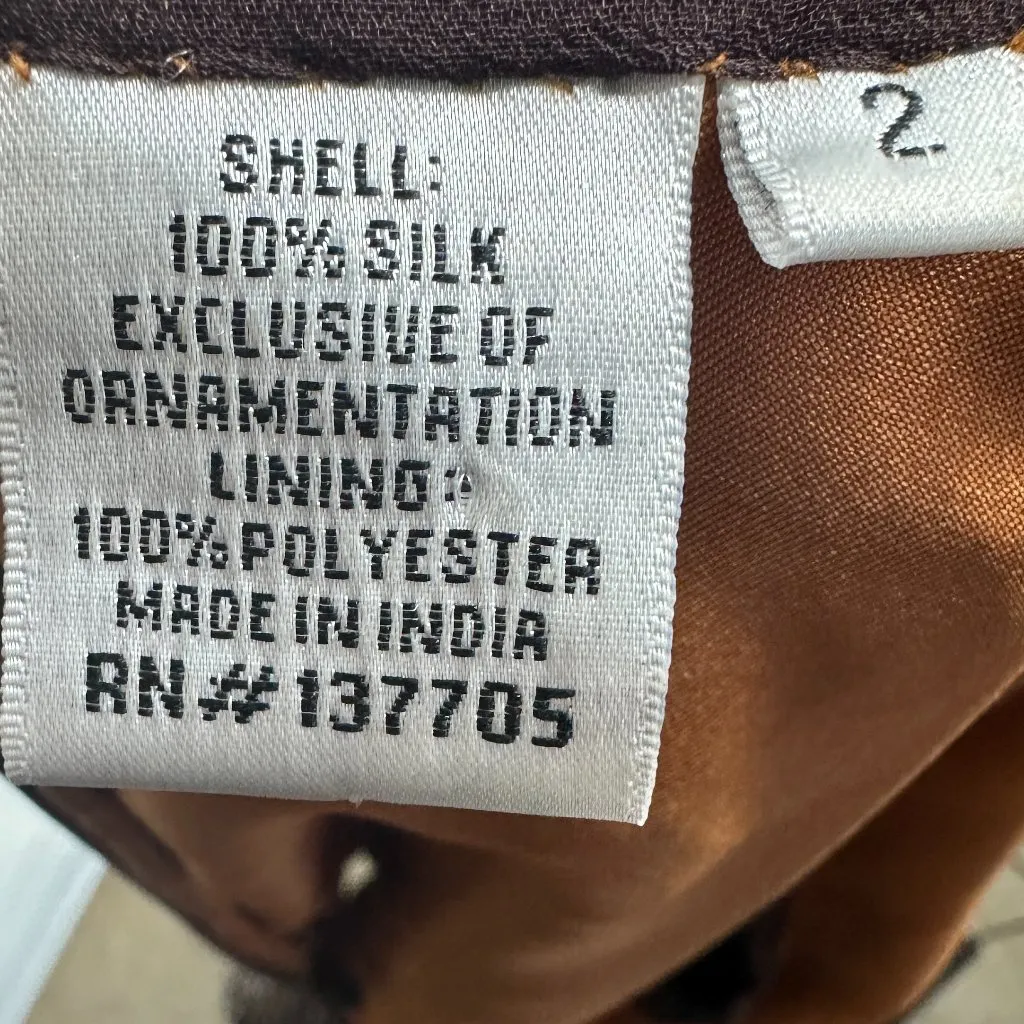 Shail K. Womens Sequin Cocktail Prom Mini Bodycon Dress Long Sleeves Size 2 Brown - Image 7