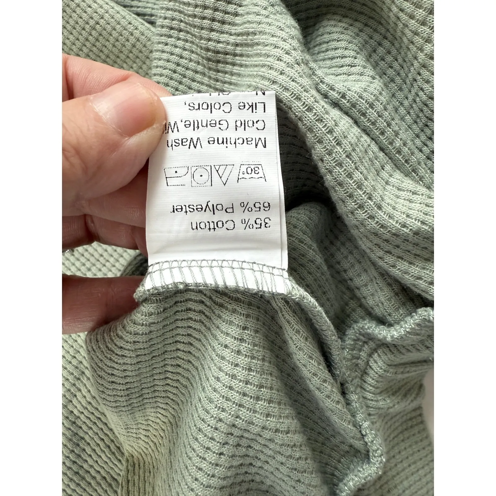 DAZY Sage Green Waffle Knit Cropped Zip Up Hoodie Jacket Size M Size M - Image 6