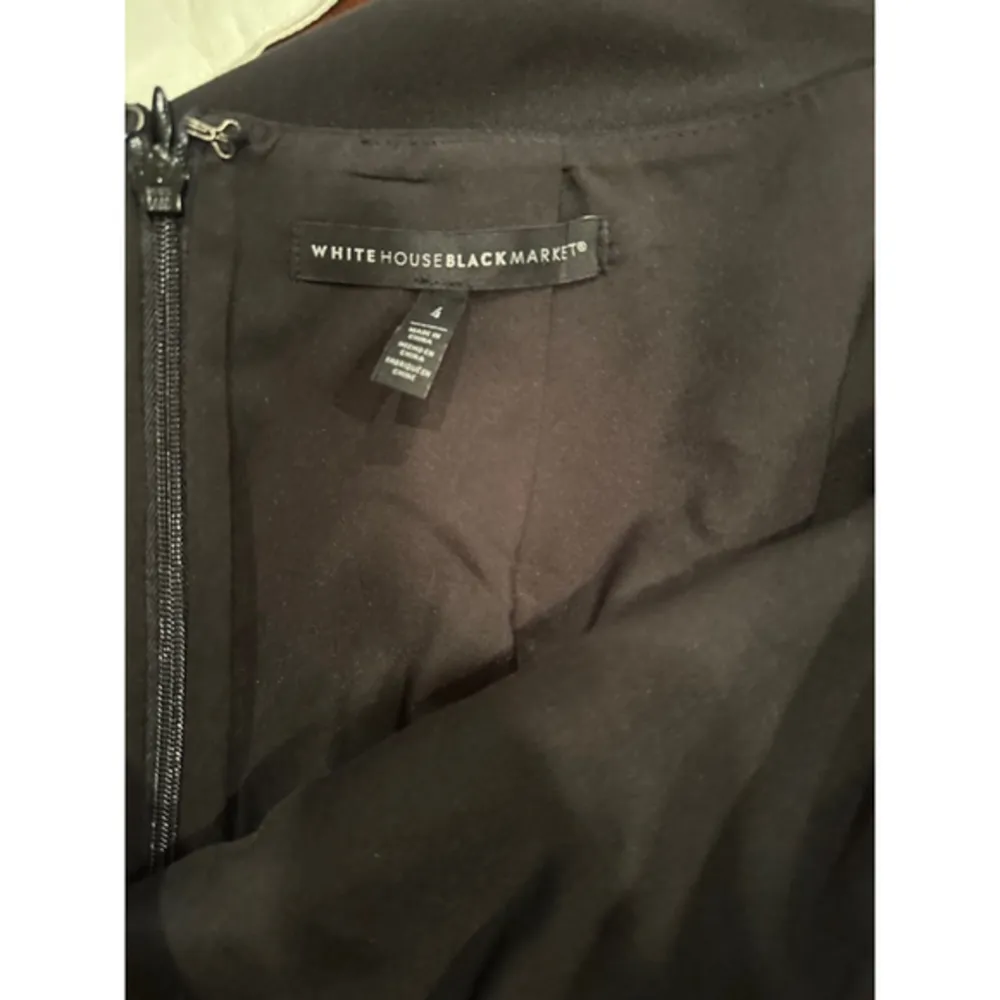 White House Black Market Black Pencil Skirt Size 4 - Image 4