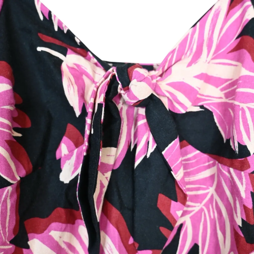 Who What Wear Women's XS Tropical Puff Sleeve Linen Dress - Image 7