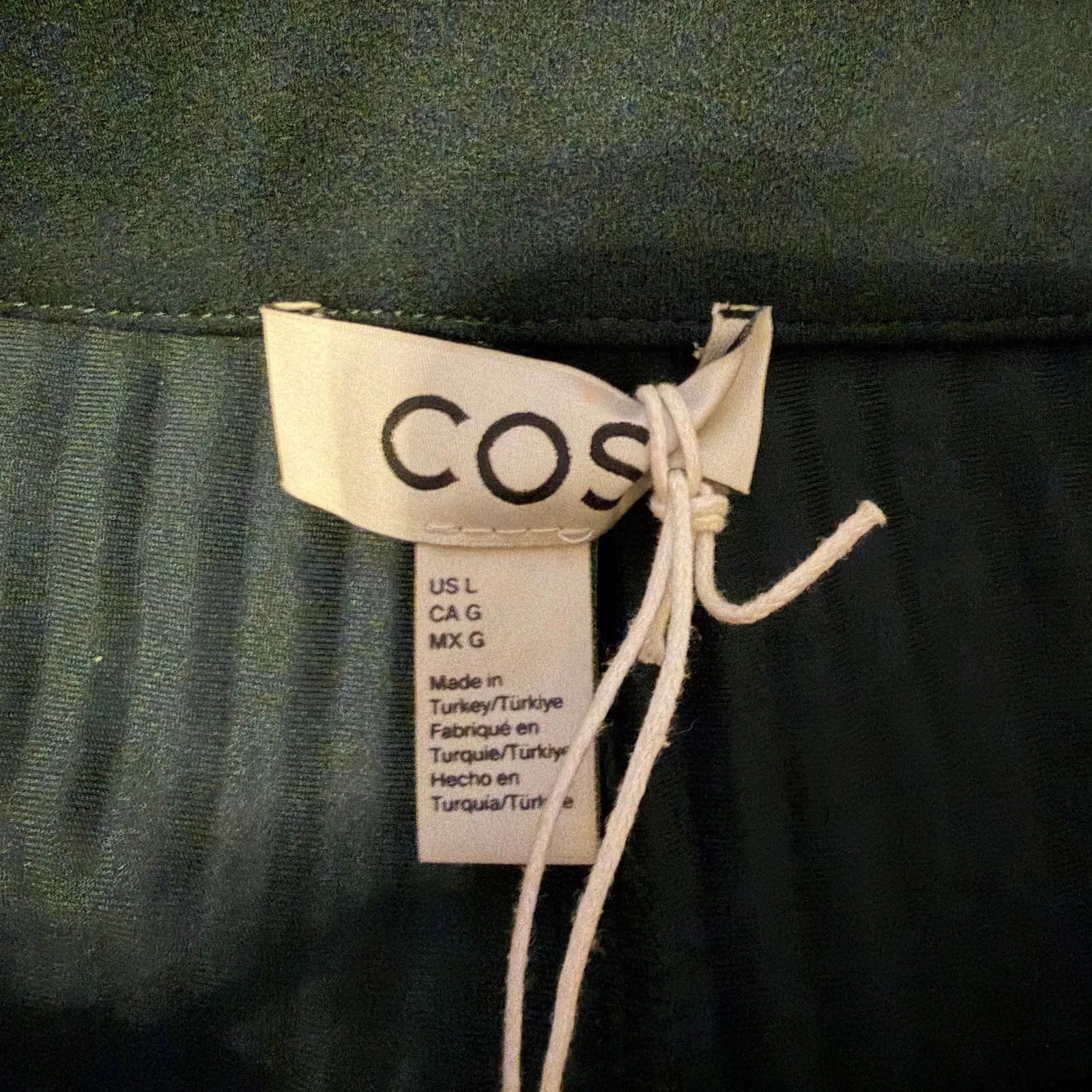 COS Green Pleated High Waist Wide Leg Flare Pants NWT Size Lg - Image 11