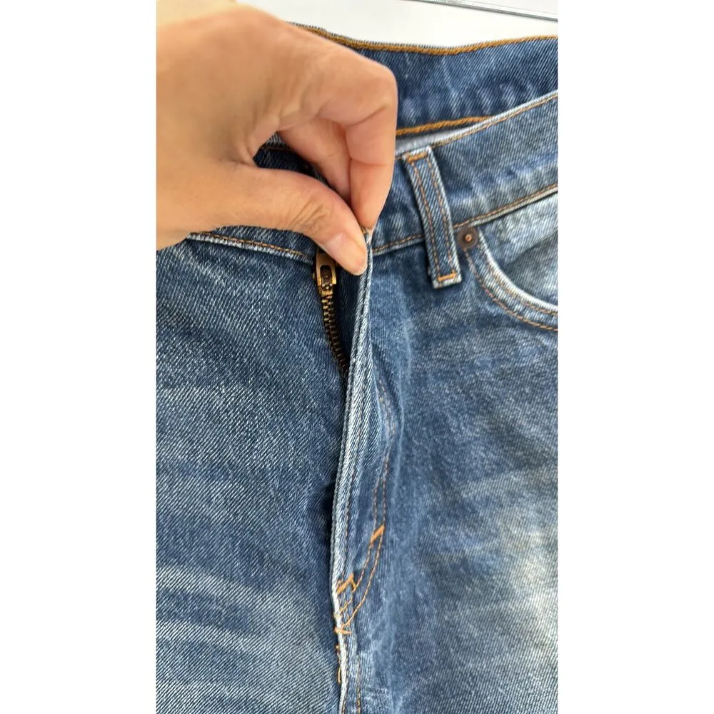 Lucky Brand Jeans Womens 8/29 Mid Rise Authentic Straight sparkly tuxedo line - Image 6