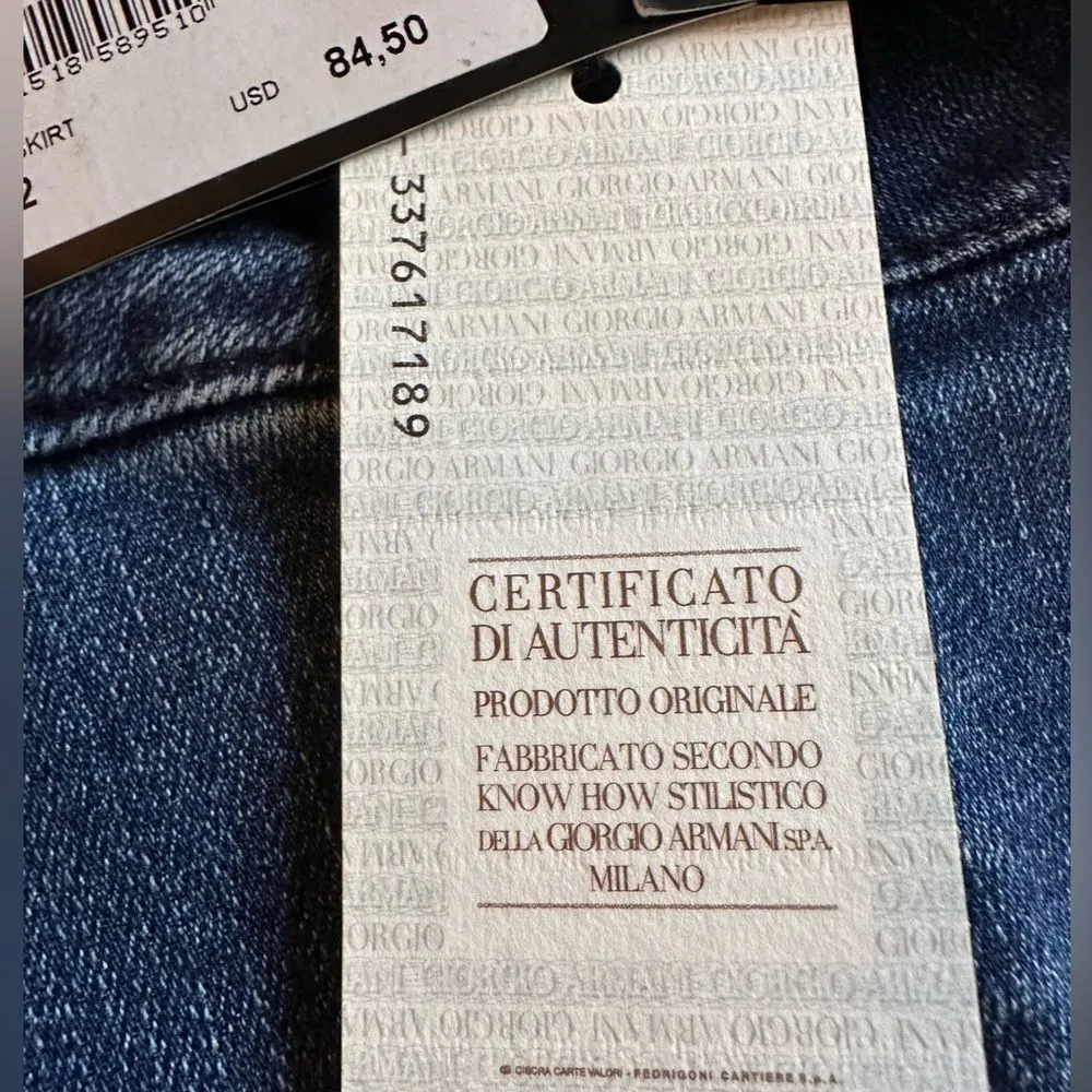 Armani EXChange Pencil Cut Denim Skirt - Image 3