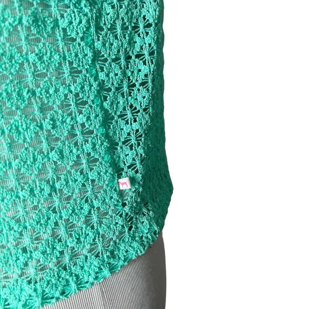 Victoria's‎ Secret Crochet See Through Top Size XS Green Sleeveless BOHO Beach - Image 6