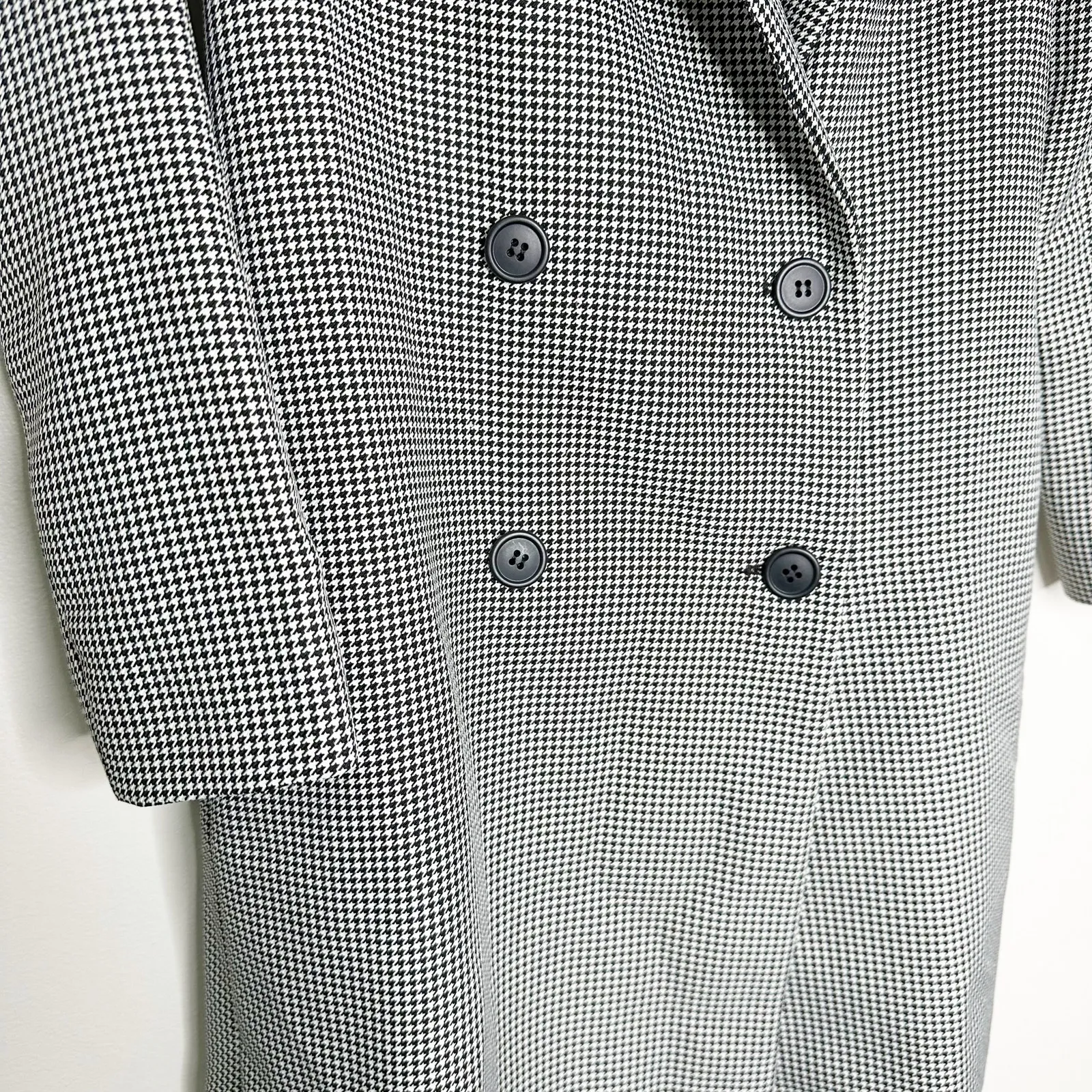 Vetta Capsule Convertible Blazer Vest Dress Black & White Houndstooth XS - Image 4