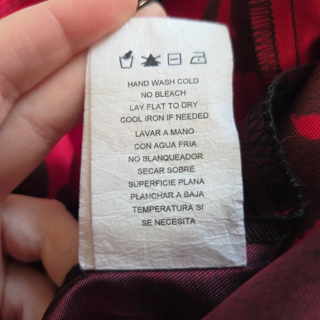 R&M Richards Red and Black Midi Cocktail Dress - Image 12