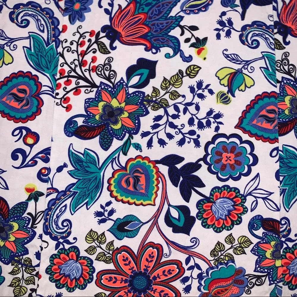 Milly for Design Nation White Floral Maxi Circle Skirt size Medium - Image 4