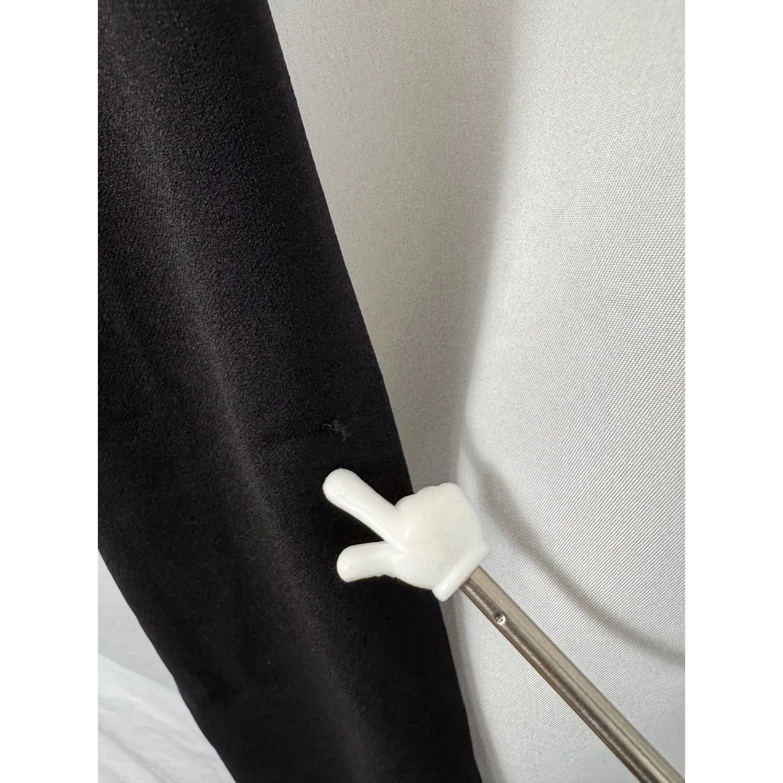 Aqua Black Long‎ Sleeve Rhinestone Fringe Crop Top Womens XS - Image 8