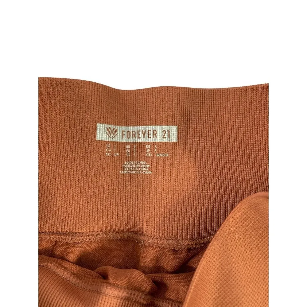 Forever 21 Women's Dark Orange Workout Tights - Image 5