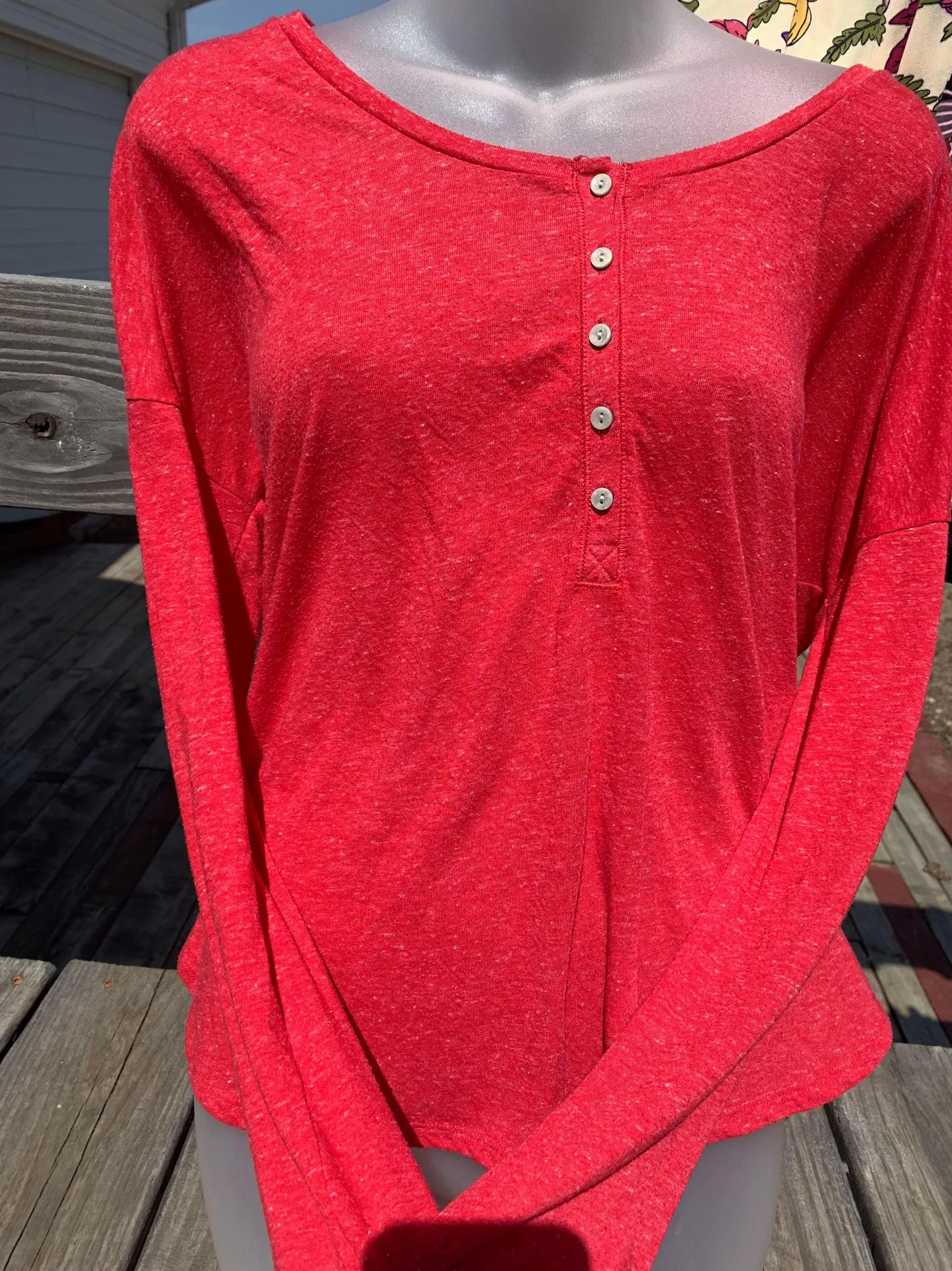 Victoria’s Secret red long sleeve top - Image 2
