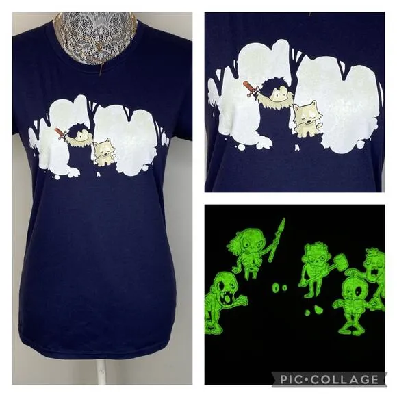 GOT GAME OF THRONES John Snow Unisex Glow in the Dark T - Image 2