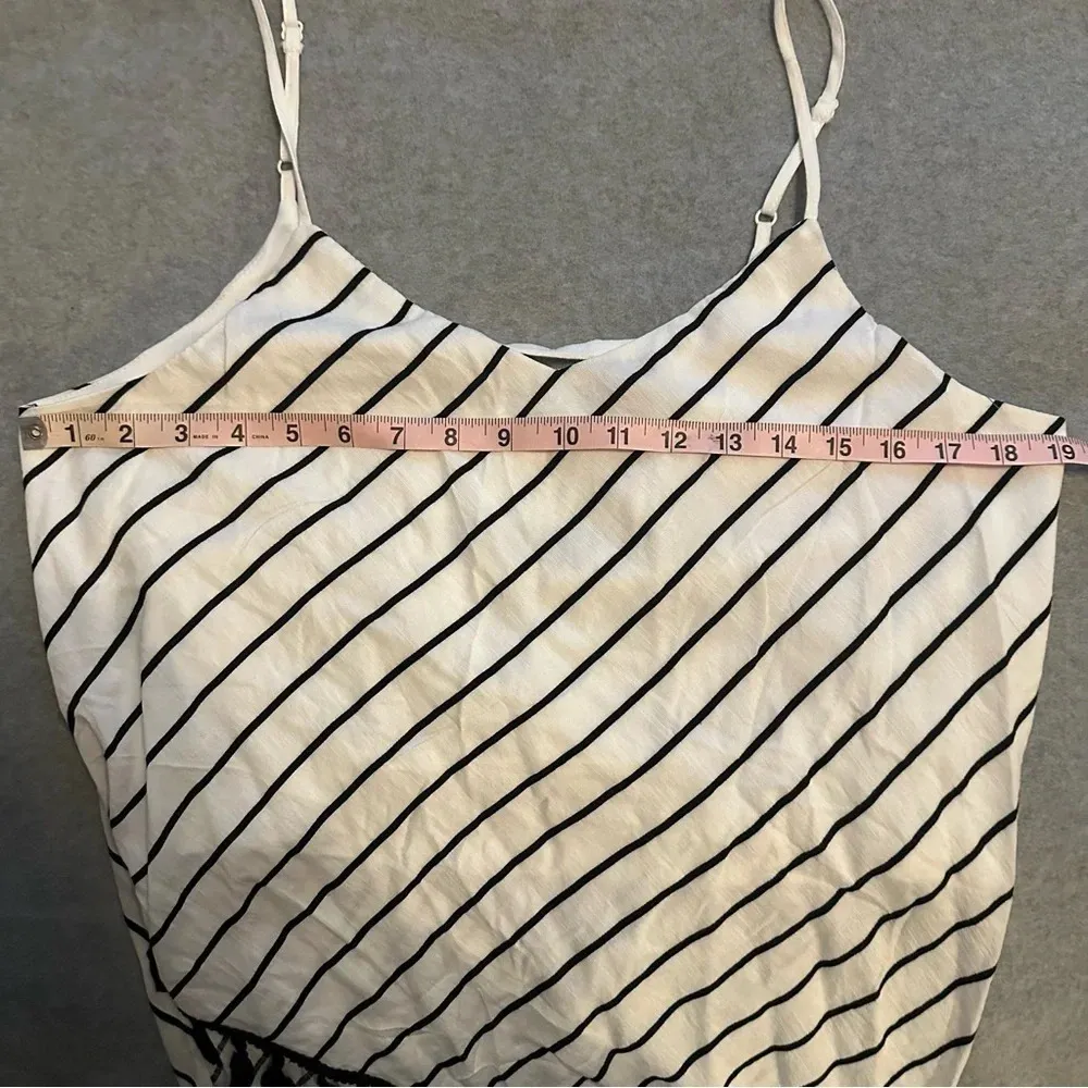 NWT PPLA Dottie Black and White Striped High-Low Top size L - Image 6