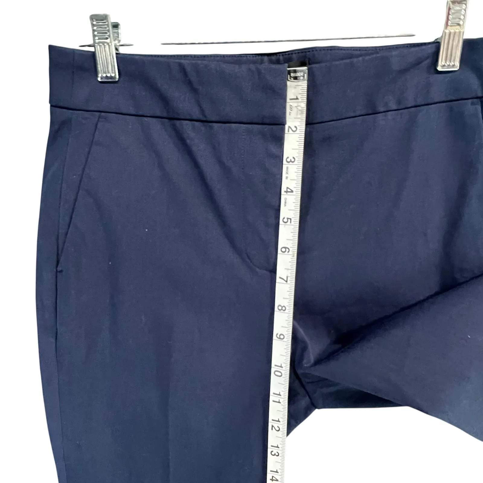 J Crew Hayden Kickout Pants Womens 6 Blue Crop Bi Stretch Smart Casual Preppy - Image 8