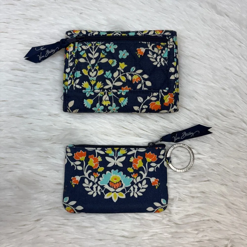 Vera Bradley Set Quilted Trifold Chandelier Floral Wallet & ID Badge Holder - Image 2