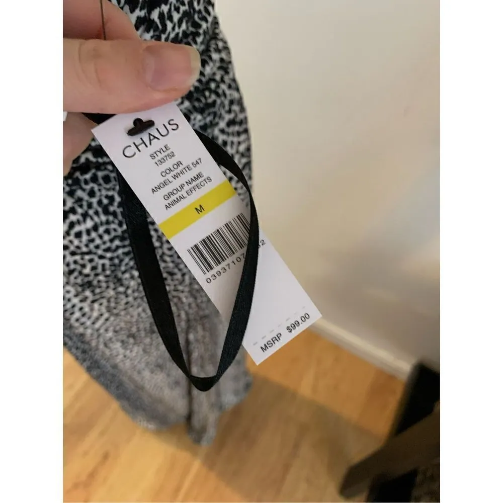 Chaus Animal print black and white maxi dress size M new Size M - Image 4