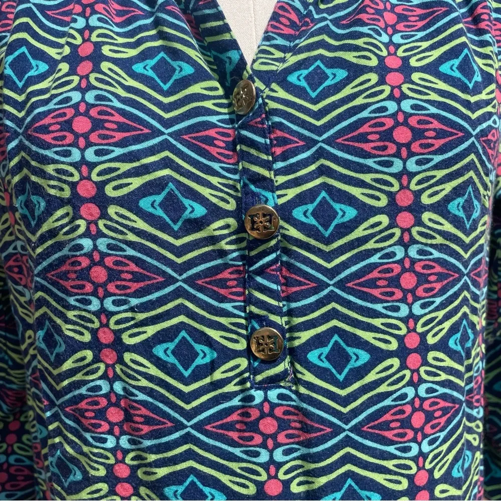 Escapada green multi patterned busy print top / XS / Excellent condition - Image 3