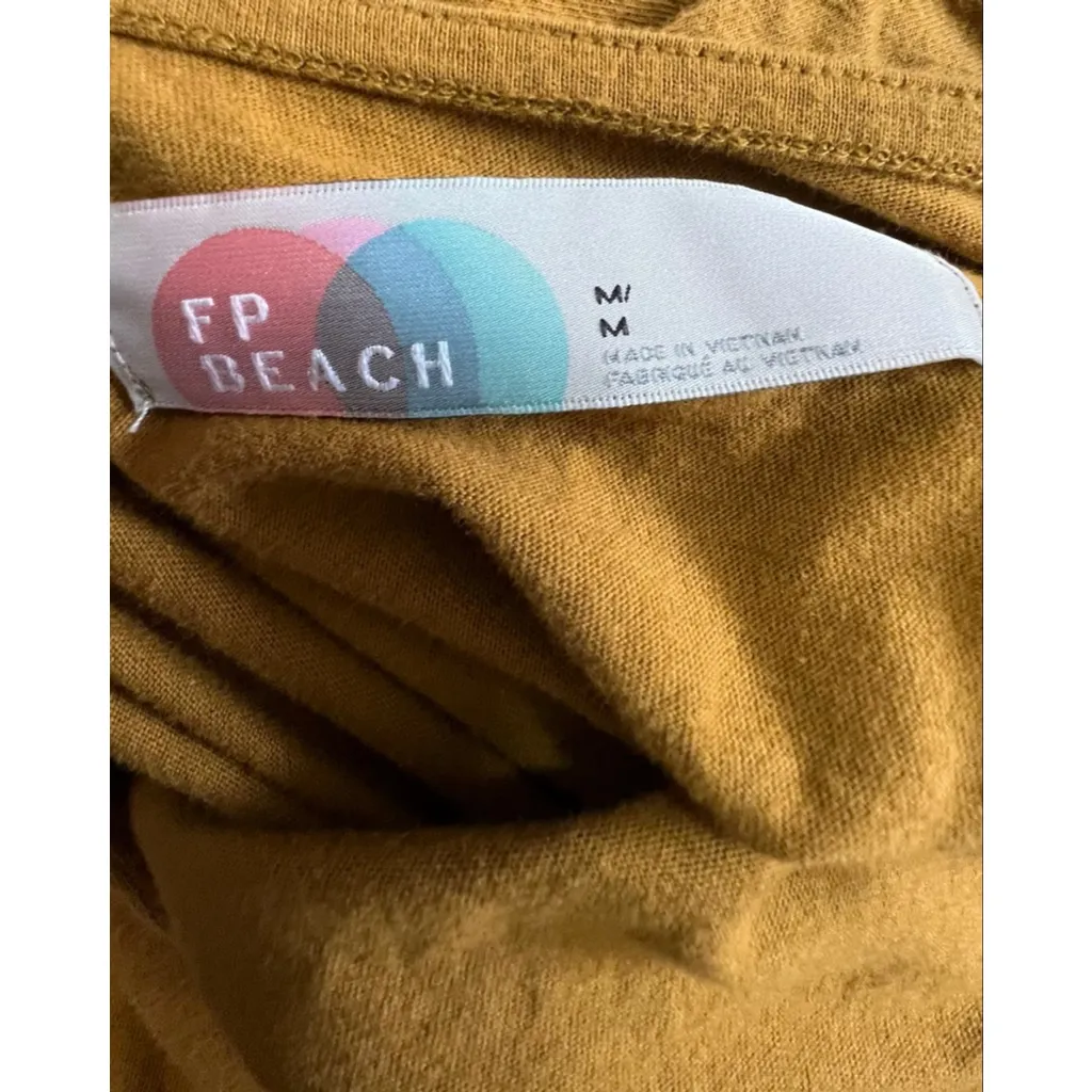 Free People Beach Long Sleeve Mini Dress With Open Back And Bell Sleeves - Image 3