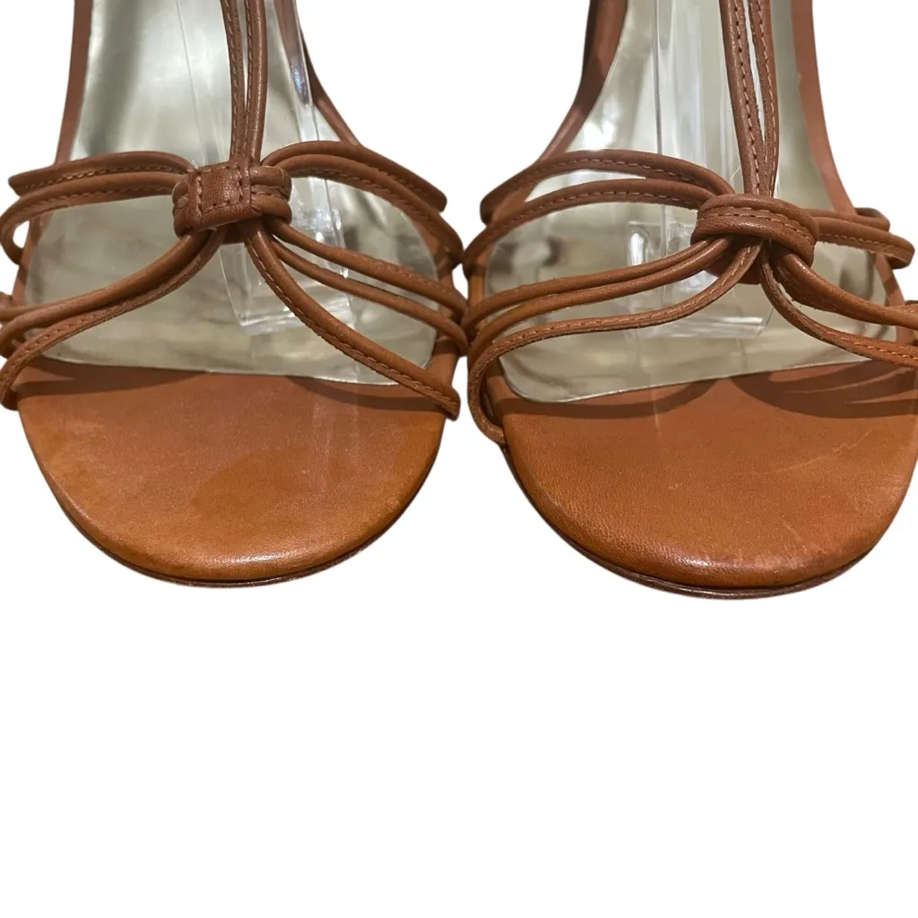 Coach Lana Strappy Slingback Open Toe High Heel Sandals Tan Women’s Size 10 - Image 5