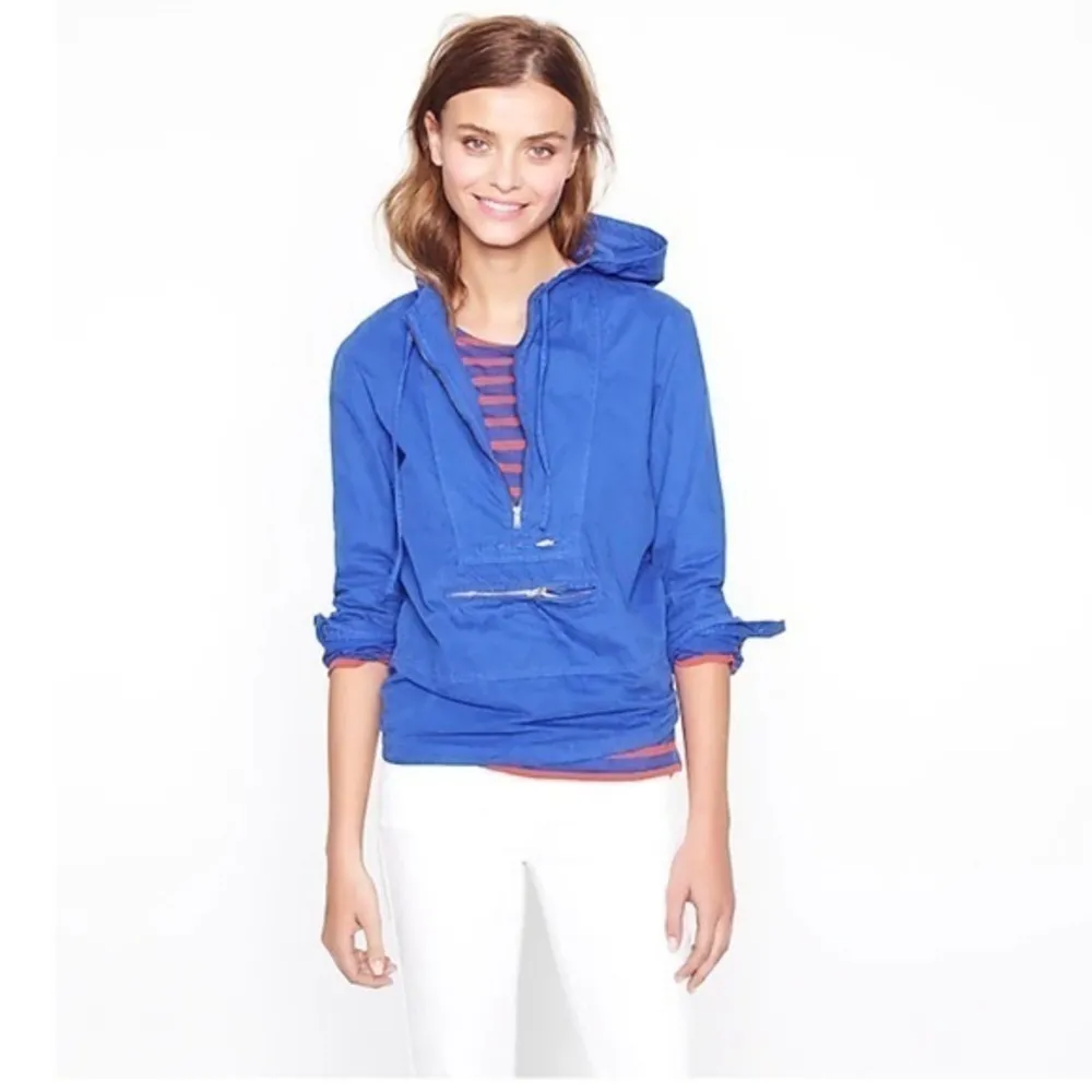 J. Crew • Blue Shrunken Anorak Hooded Jacket - Image 36