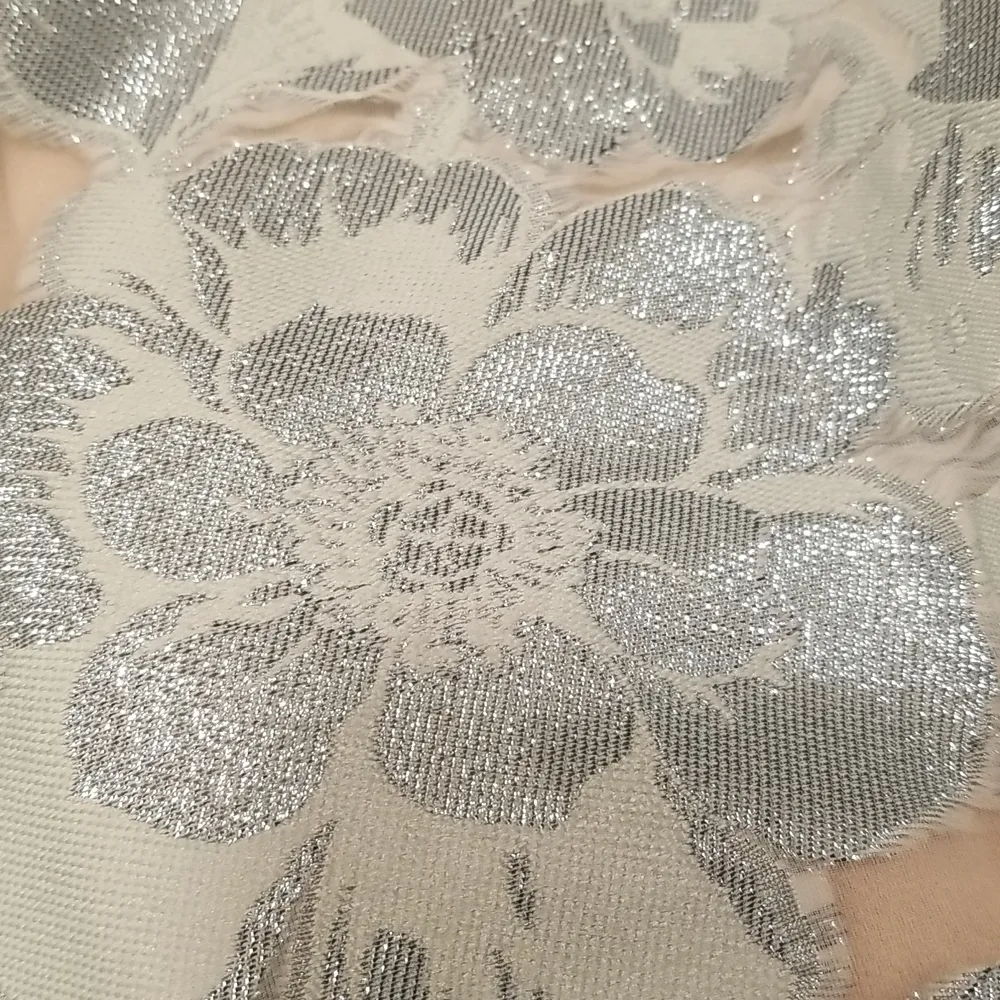 💕ST. JOHN💕 Jacquard Floral Embossed  Cap Sleeve Pleated Cocktail Dress 8 NWOT - Image 10