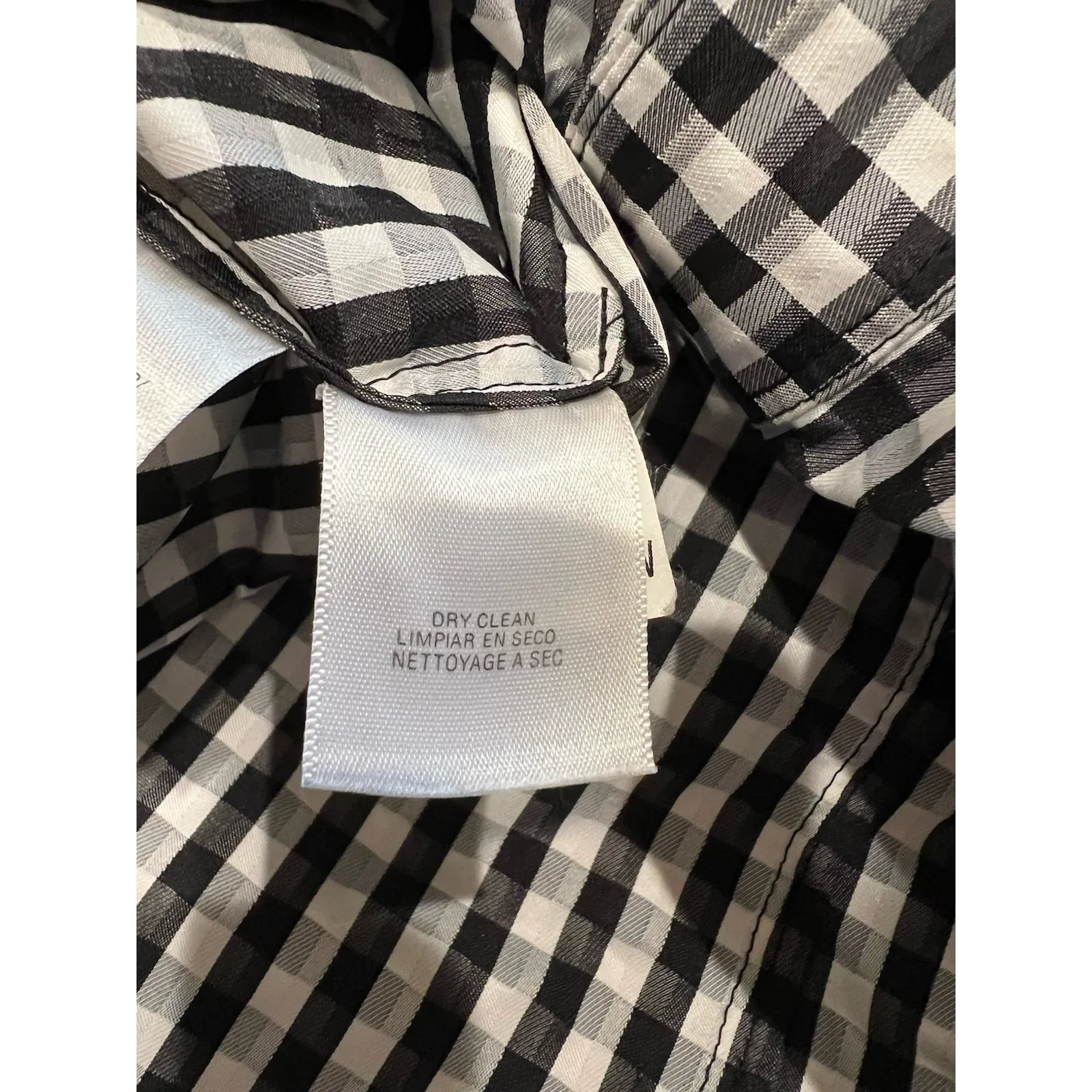 Jones New York Women's Gingham Shirt Jacket Size XL Black & White Country Preppy - Image 9