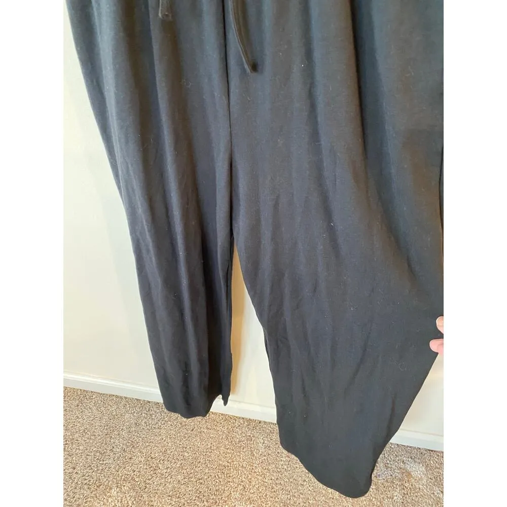 Barefoot Dreams Malibu Collection Luxe Onepiece Wide Leg Jumpsuit Black Womens M - Image 5