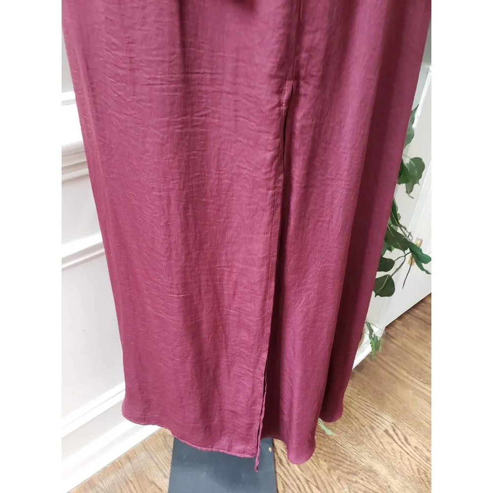 Vernacular Women's Maroon Solid Polyester V - Image 4