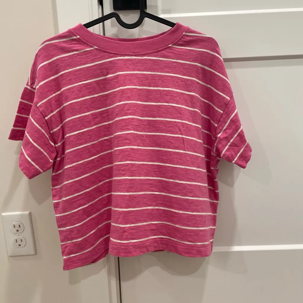 Marine Layer Sadie Stripe Boxy Crop Slub Tshirt - Image 2