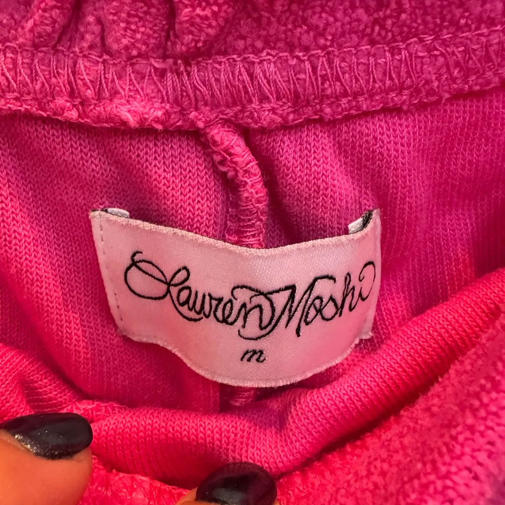 2 Lauren Moshi Pink Athletic Shorts Elastic Waistband - Image 3