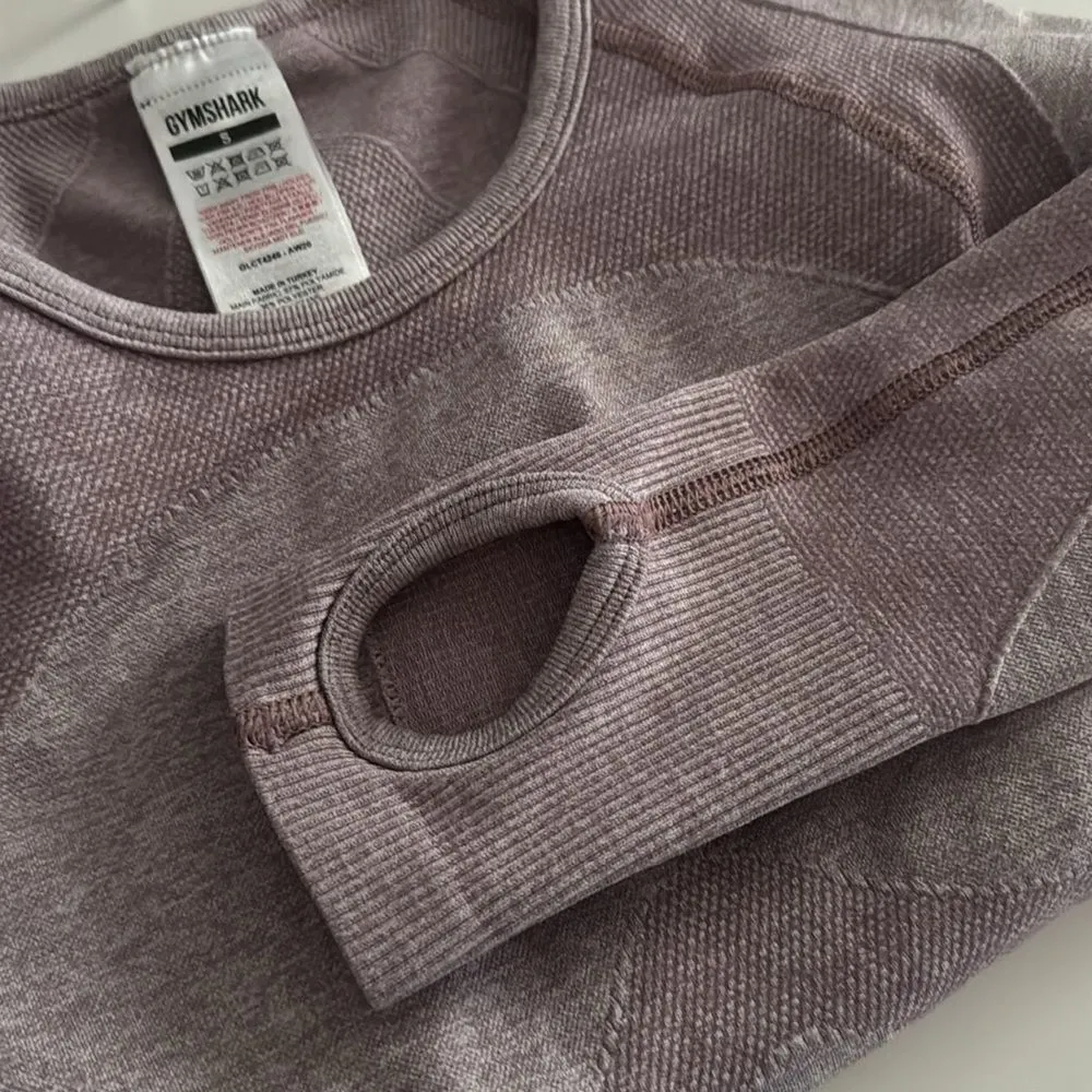 GYMSHARK FLEX LONG SLEEVE CROP TOP EUC - Image 5