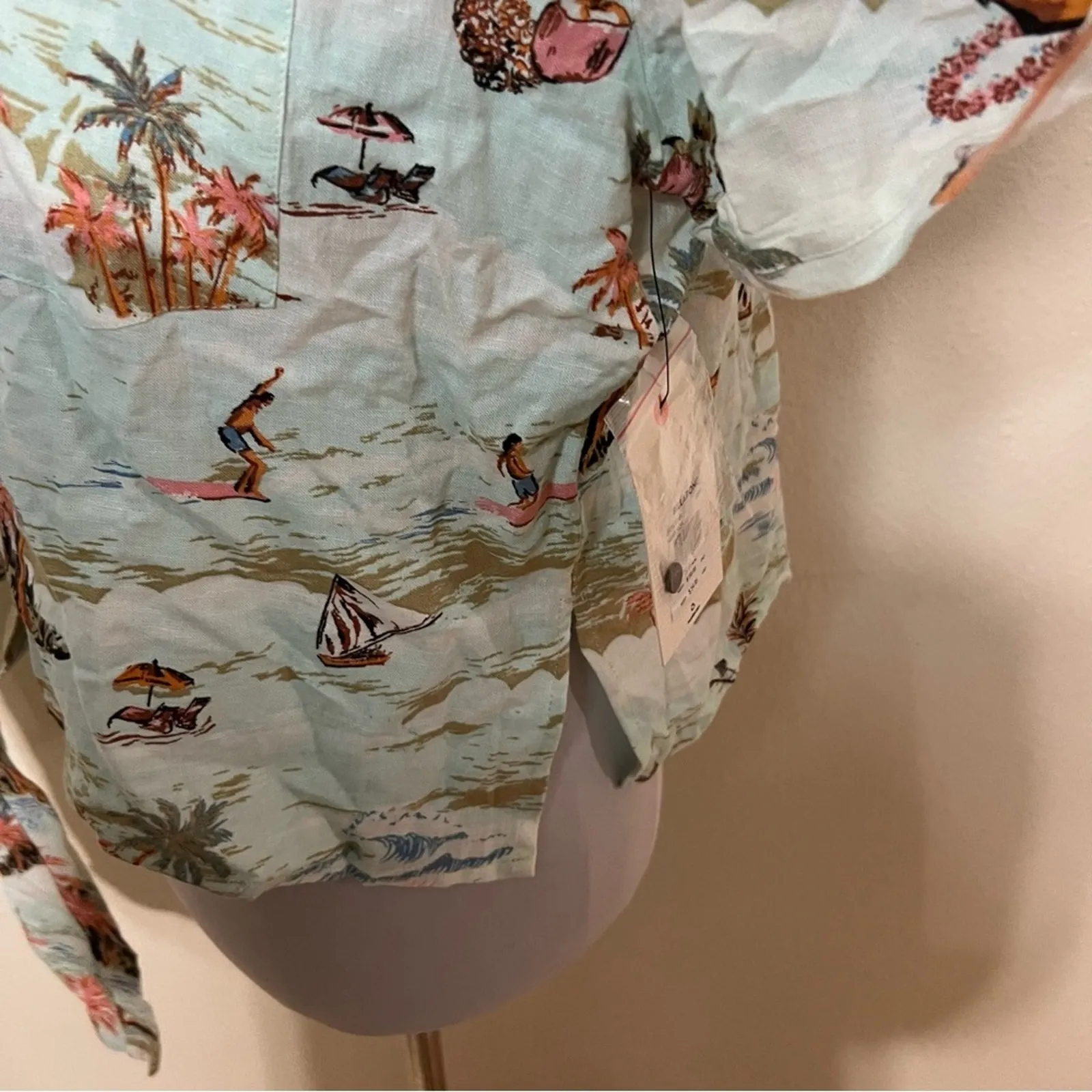 Billabong Hana Koa Beach surfer short sleeve button shirt & pants set NEW SMALL - Image 7