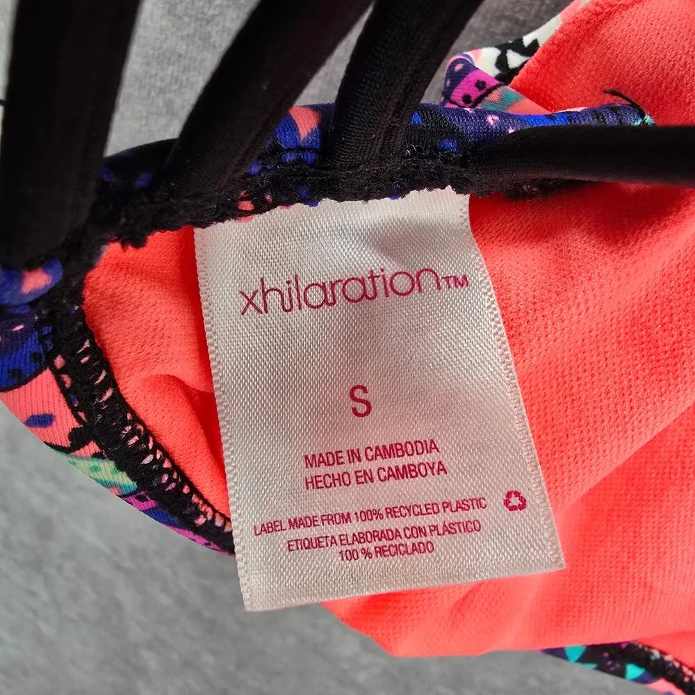 Xhilaration Black Geometric Boho Y2K Padded Adjustable Strap Bikini Top Small - Image 7