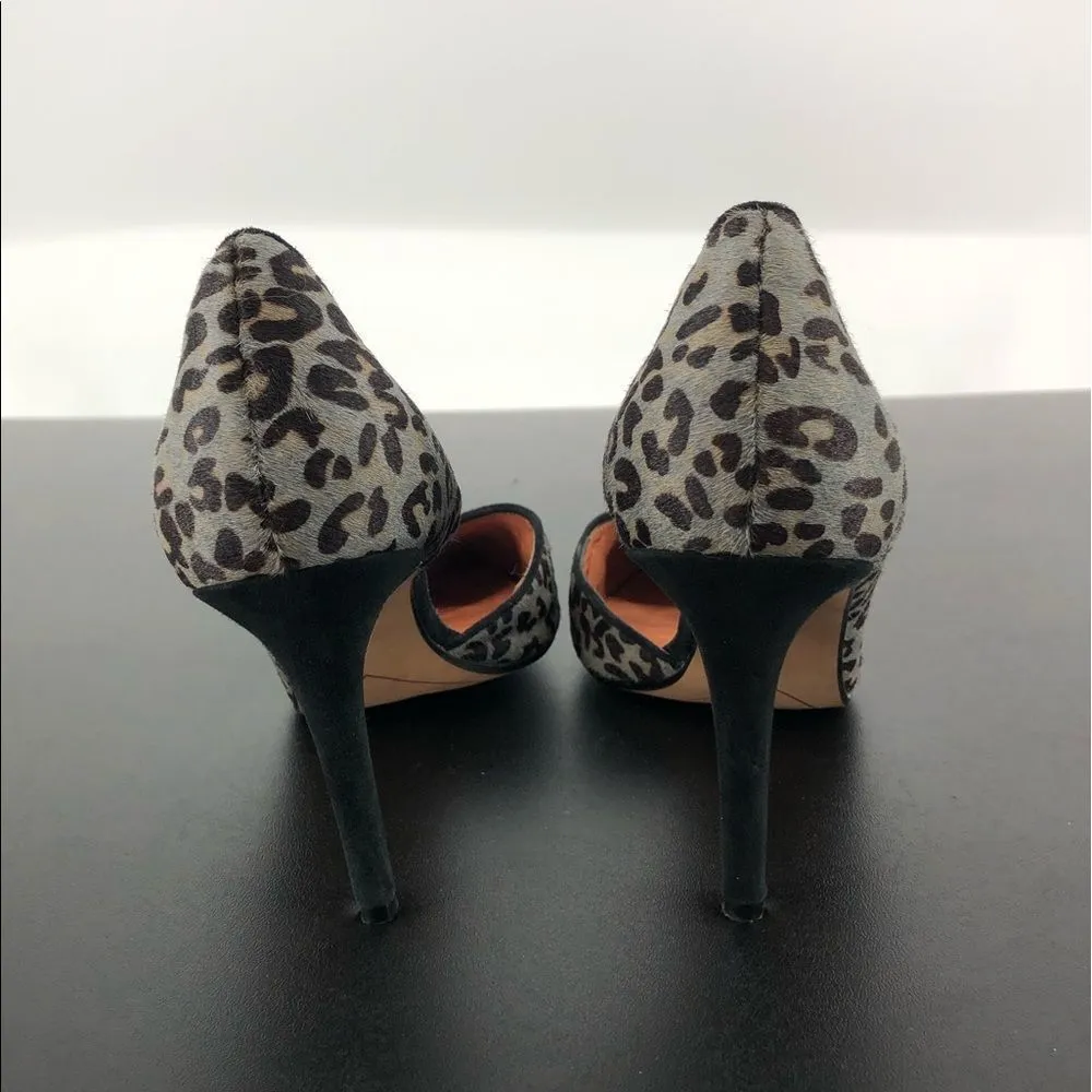 Halogen Leopard Print Heels Calf Hair Marlie D’Orsay Pumps - Image 9