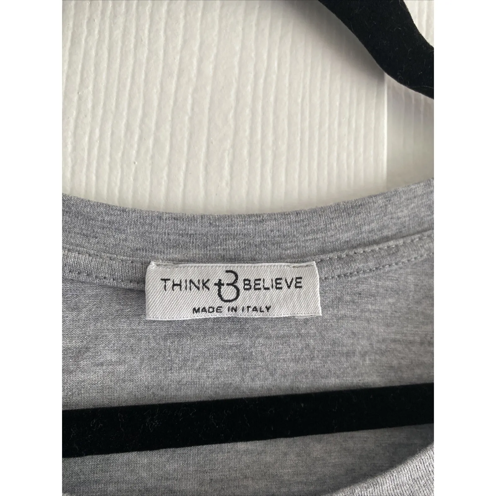 Think Believe Womens Small 199X Kid Gray Graphic Tee Millennial Italy - Image 2