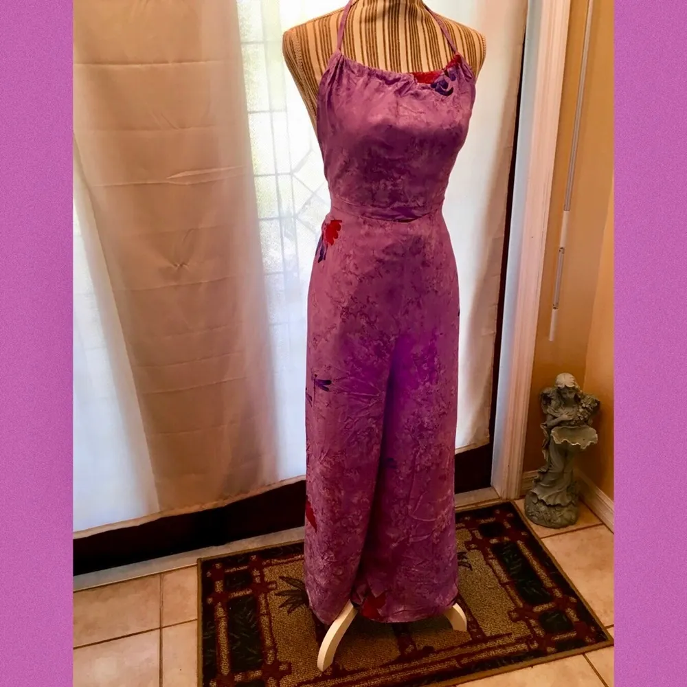 2piece Butterfly Boho Pants Set Purple Size L - Image 8
