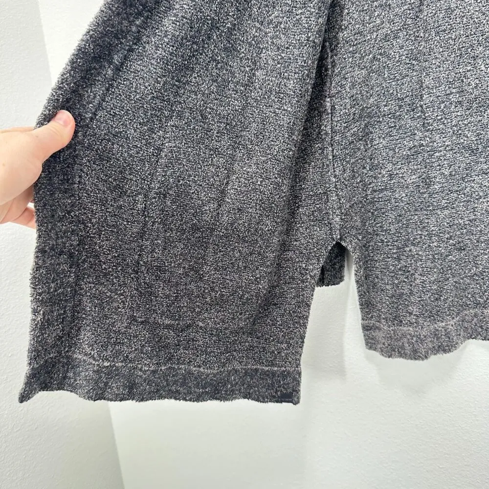 Barefoot Dreams CozyChic Luxe Size M Dark Grey Cozy Loungewear Hooded Open Front - Image 4