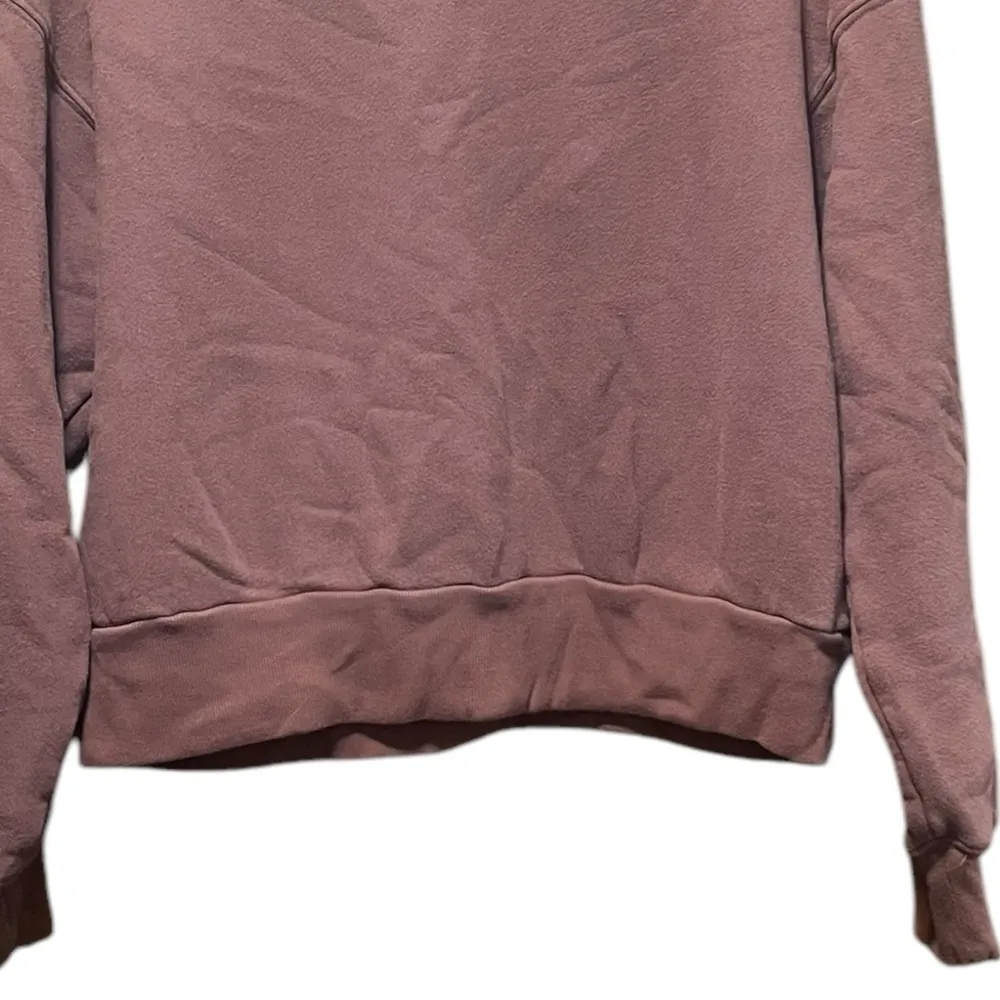 Beyond Yoga Work From Home Mauve Fleece Crewneck Pullover Sweatshirt Size XL - Image 5