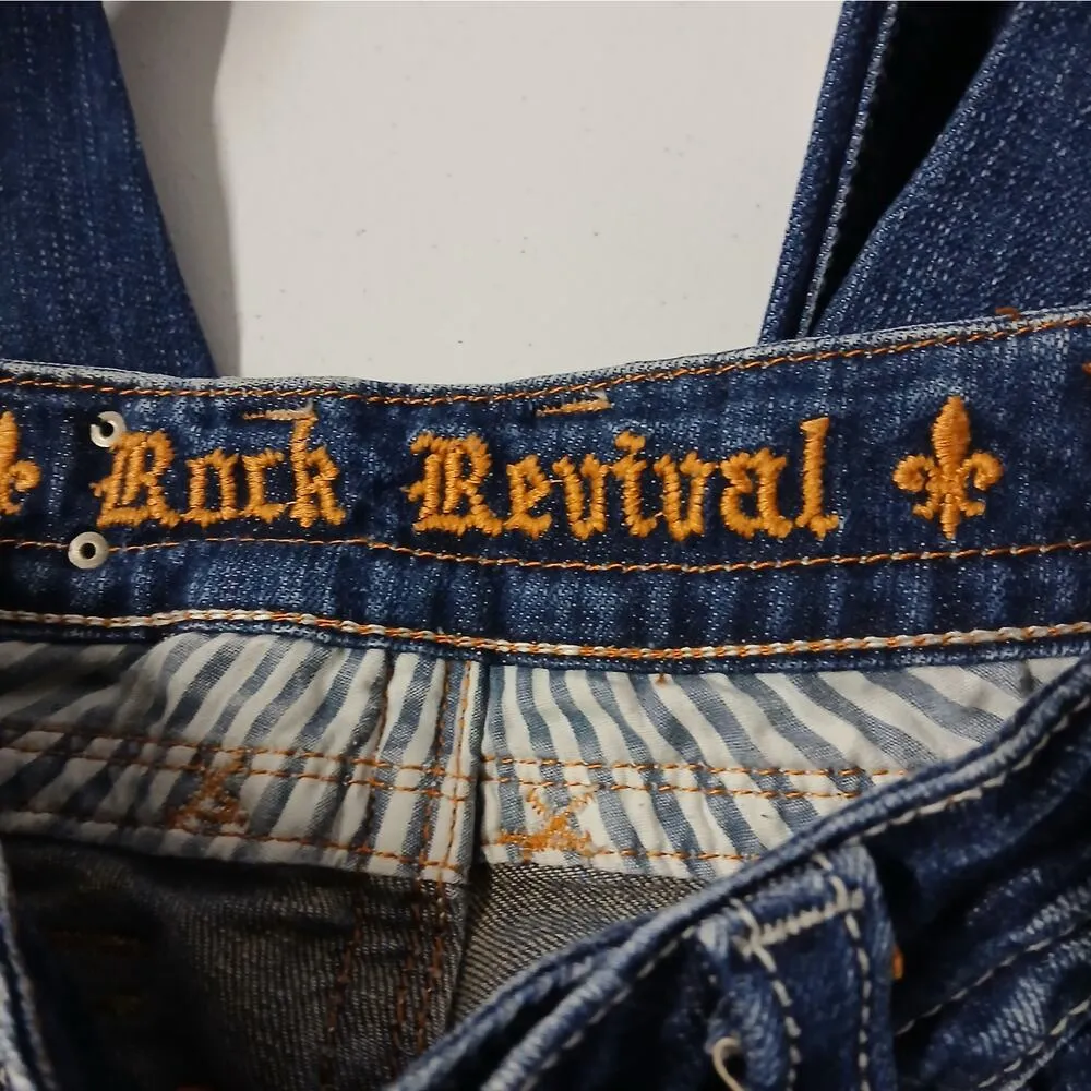 Y2K Rock Revival Chrissie Boot Cut Jeans Women's 26 Low Rise Distressed Denim - Image 5