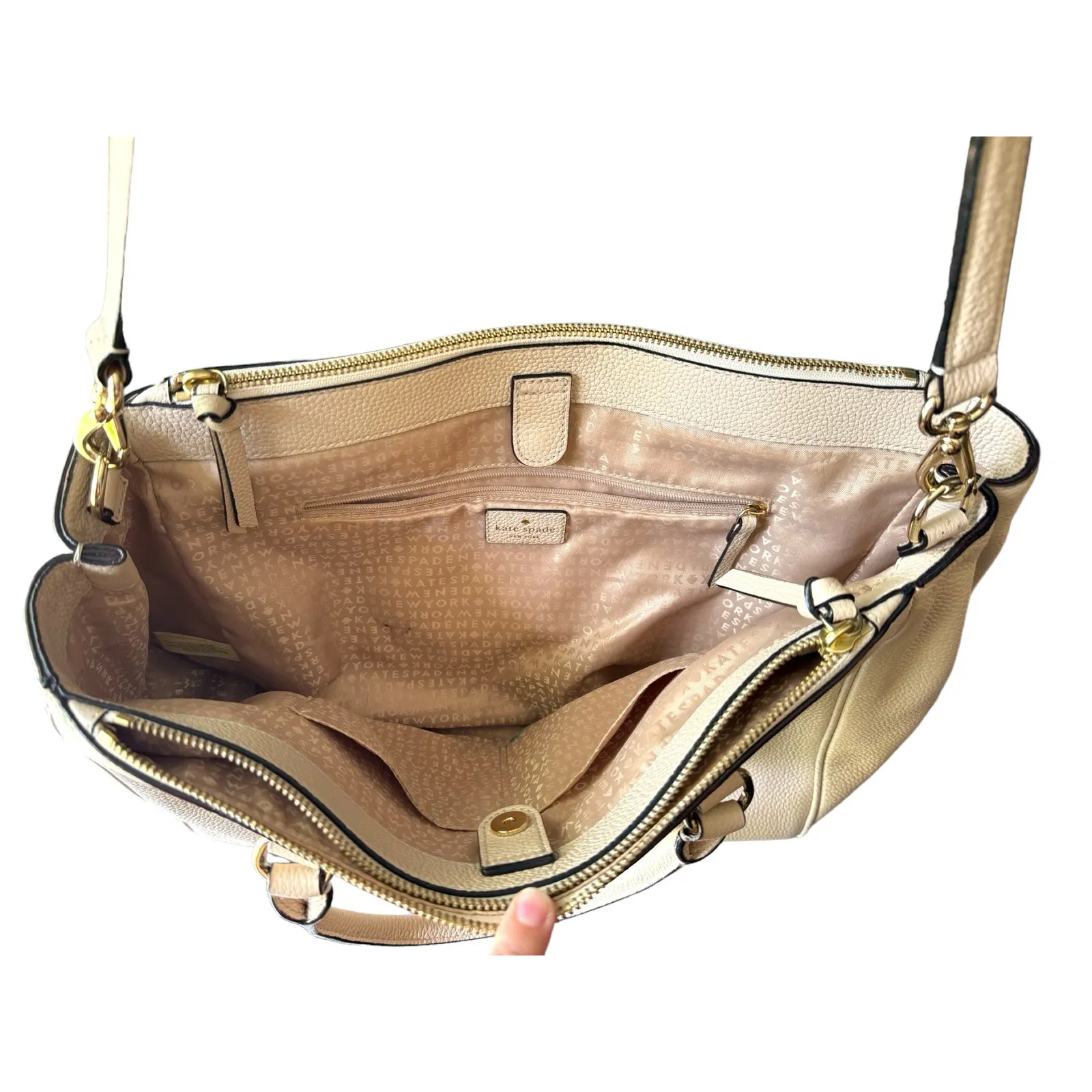 Kate Spade Mulberry Street Leighann Pebbled Leather Crossbody Tote - Image 8