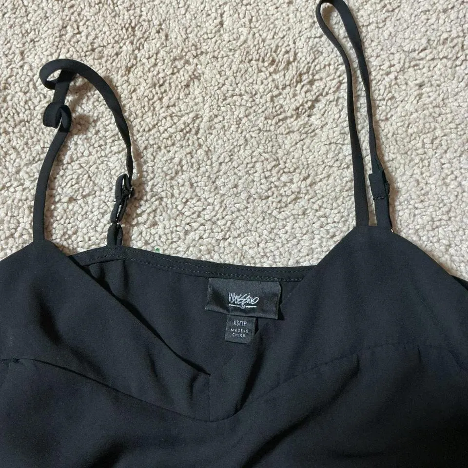 Mossimo Babydoll Black Lace Trim Cami Tank Top Women's Grunge Gothic - Image 5