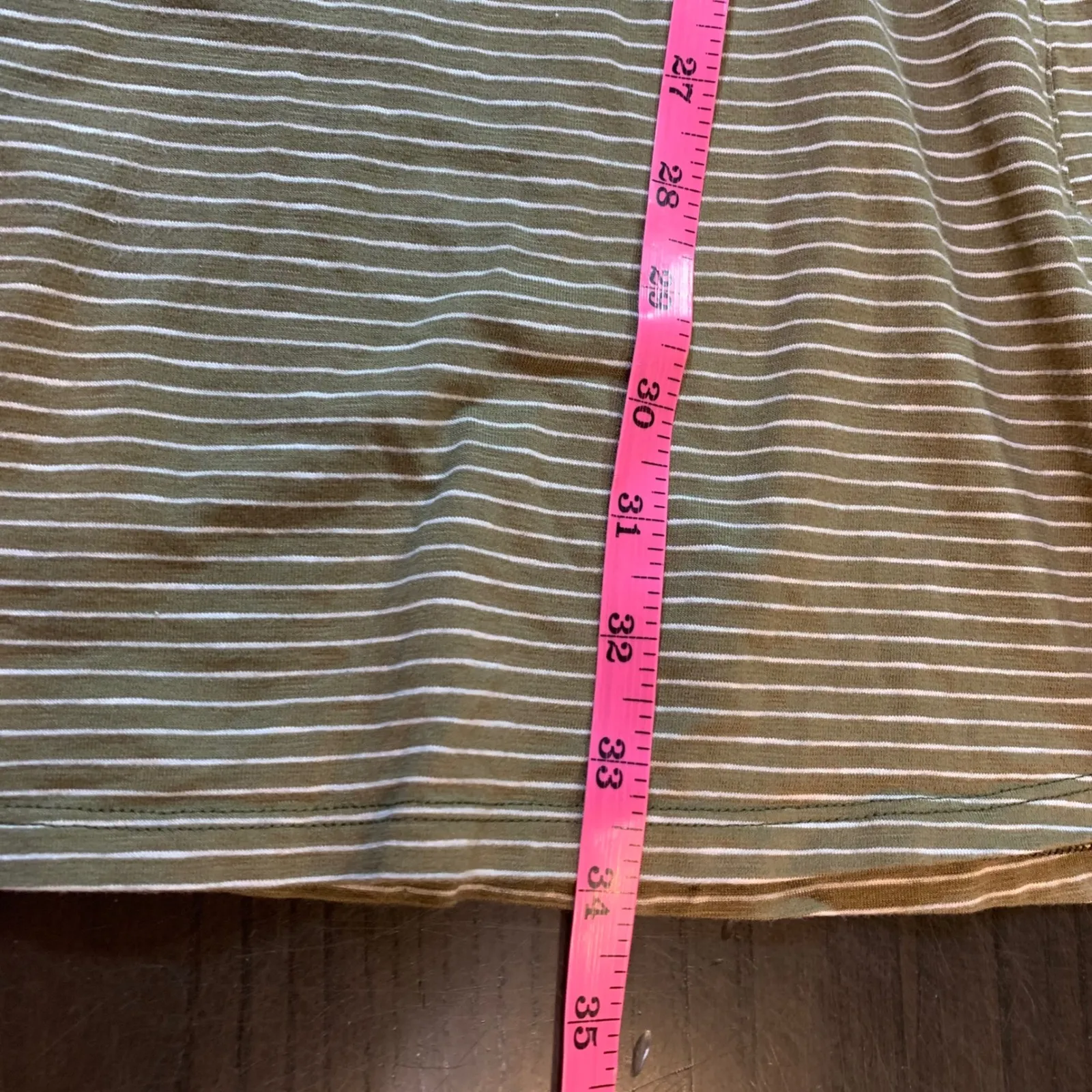 Toad&Co Women's Striped Long Sleeve Casual‎ Organic Dress Small Green Pockets - Image 13