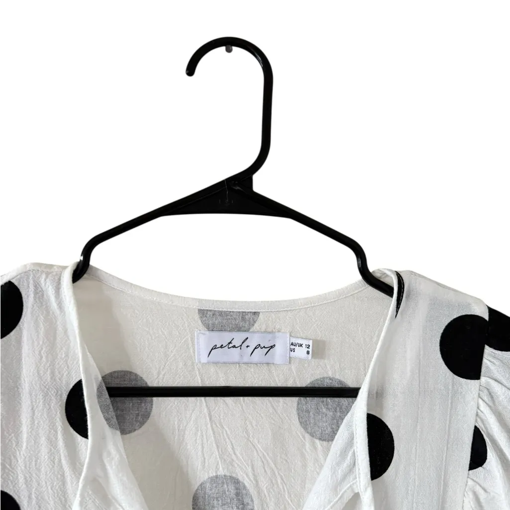 Petal & Pup Puff Sleeve Polka Dot Midi Dress - Image 2