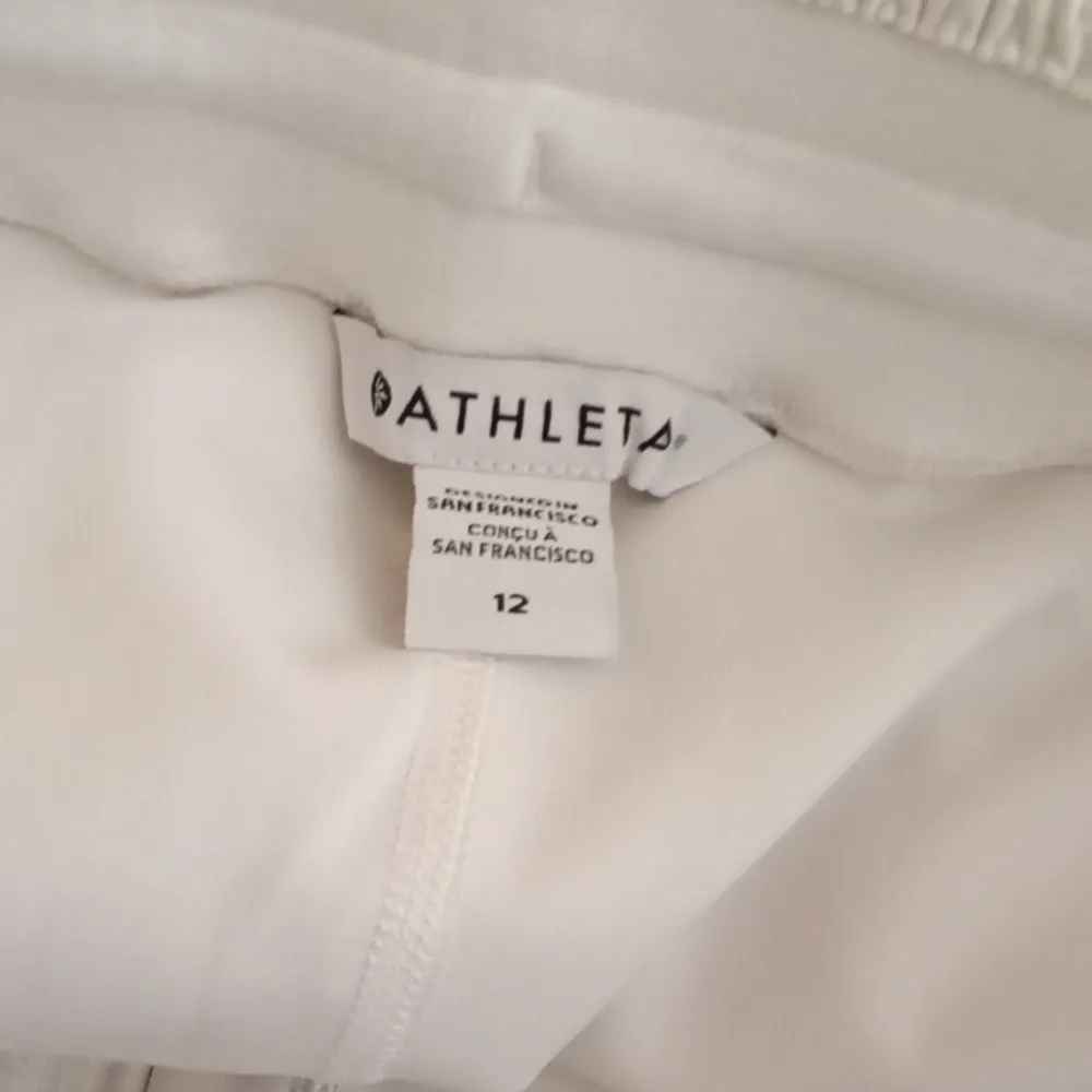 Athleta White Athletic Shorts Relaxed Fit Elastic Waist Tennis Pickleball Womens - Image 5