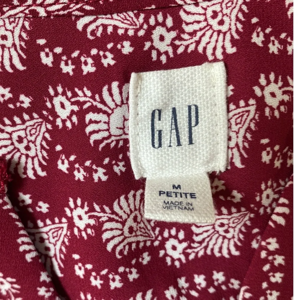 GAP Petite Sleeveless Tie Waist Shirtdress Kidney bean - Excellent MP - Image 4