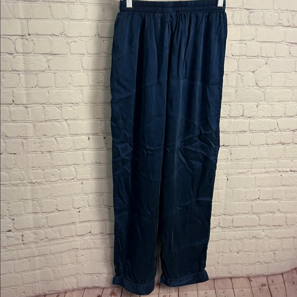 Vintage Y2k Victoria’s Secret vintage gold label stunning blue silk pants medium - Image 7