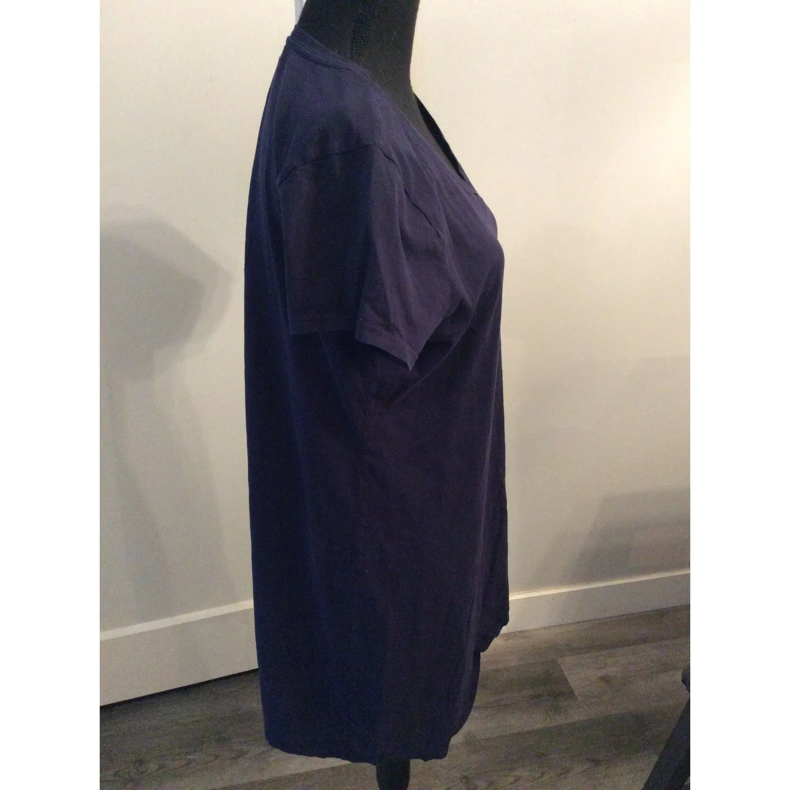 USPA Navy Blue Tee Sneaker Dress Size XL V Neck - Image 5