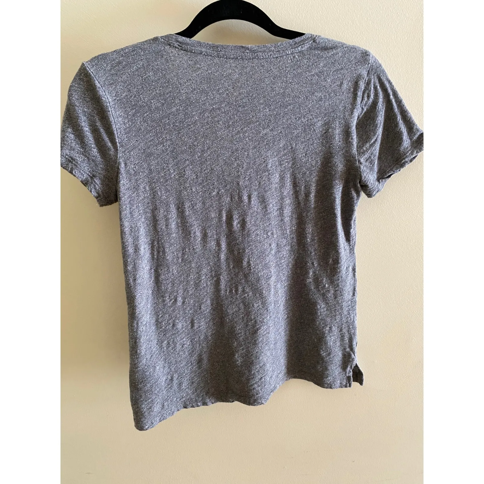 Madewell Gray V Neck Pocket Tee Short Sleeve Cotton T Shirt Women's XS - Image 5