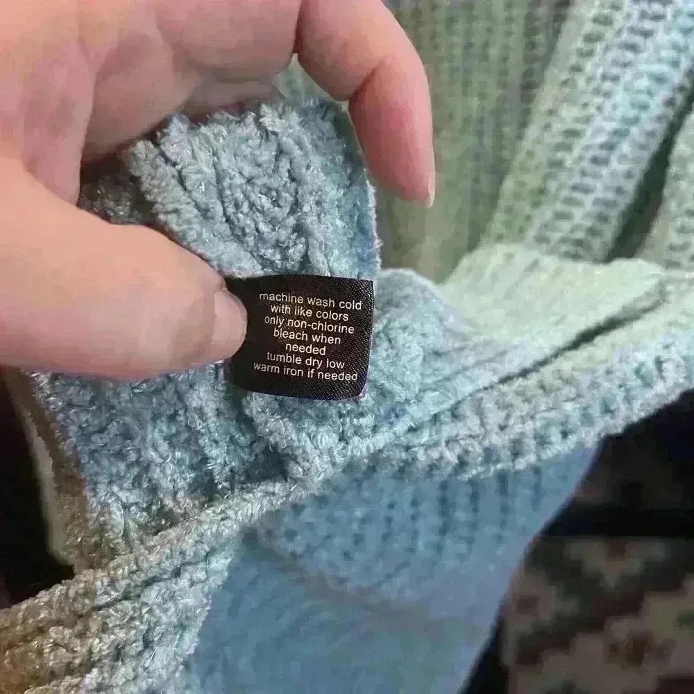 Lane Bryant Woman’s Blue Texture Knit Cowl Neck Sweater Size 22/24 - Image 8